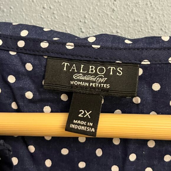 Talbots Polka Dot Blouse - Picture 2 of 3